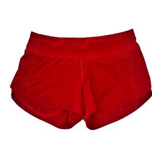 Lululemon Speed Up Short 4" Dark Red Size 10 Lined Run Active